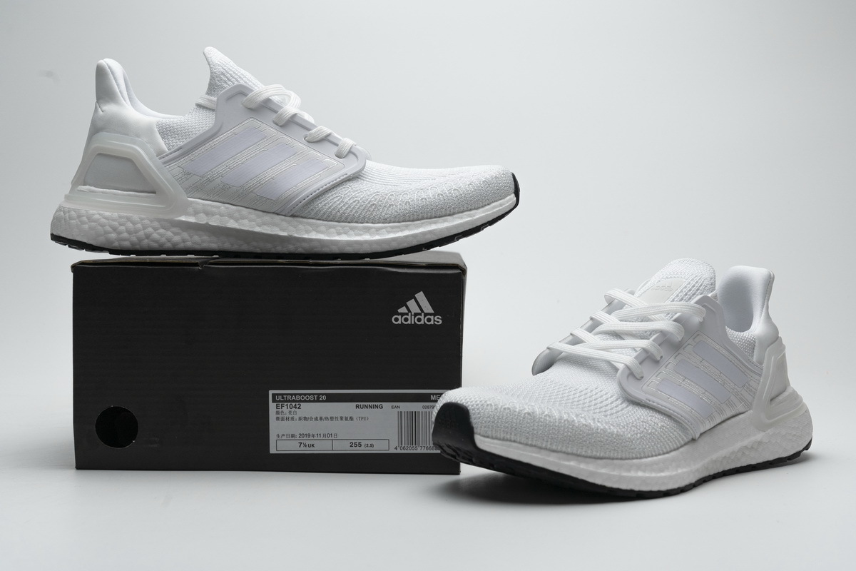 Get Adidas Ultraboost 20 Triple White EF1042
