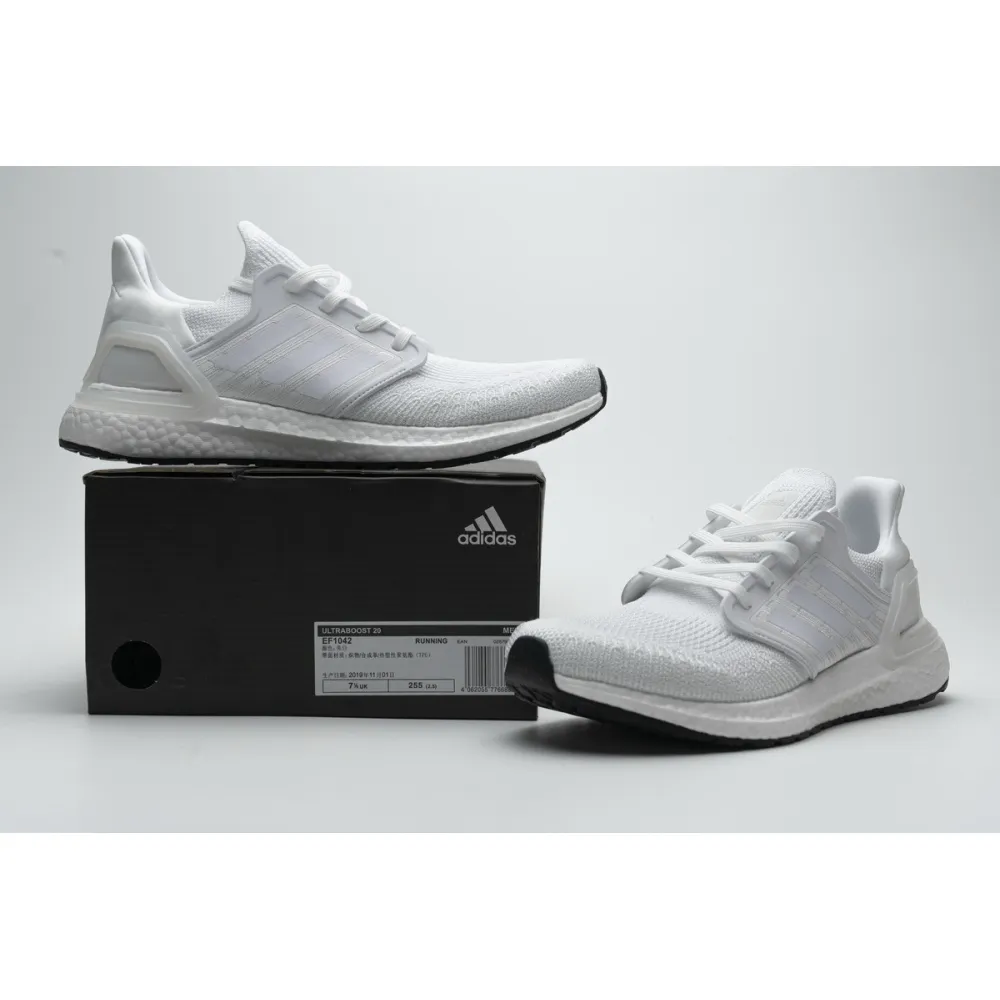 Get Adidas Ultraboost 20 Triple White EF1042
