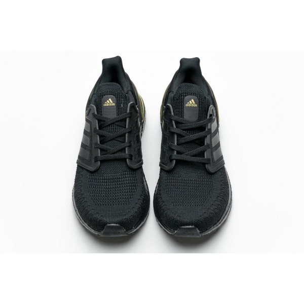 Get Adidas Ultra Boost 20 Core Black Gold Metallic EG0754