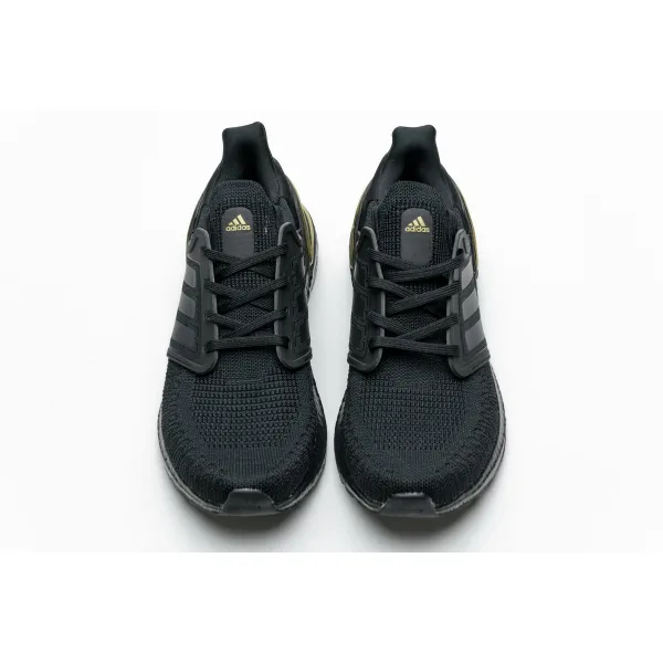 Get Adidas Ultra Boost 20 Core Black Gold Metallic EG0754