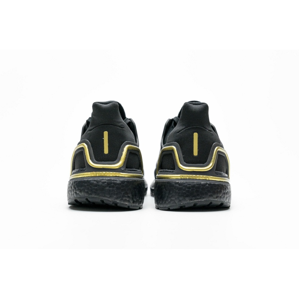 Get Adidas Ultra Boost 20 Core Black Gold Metallic EG0754