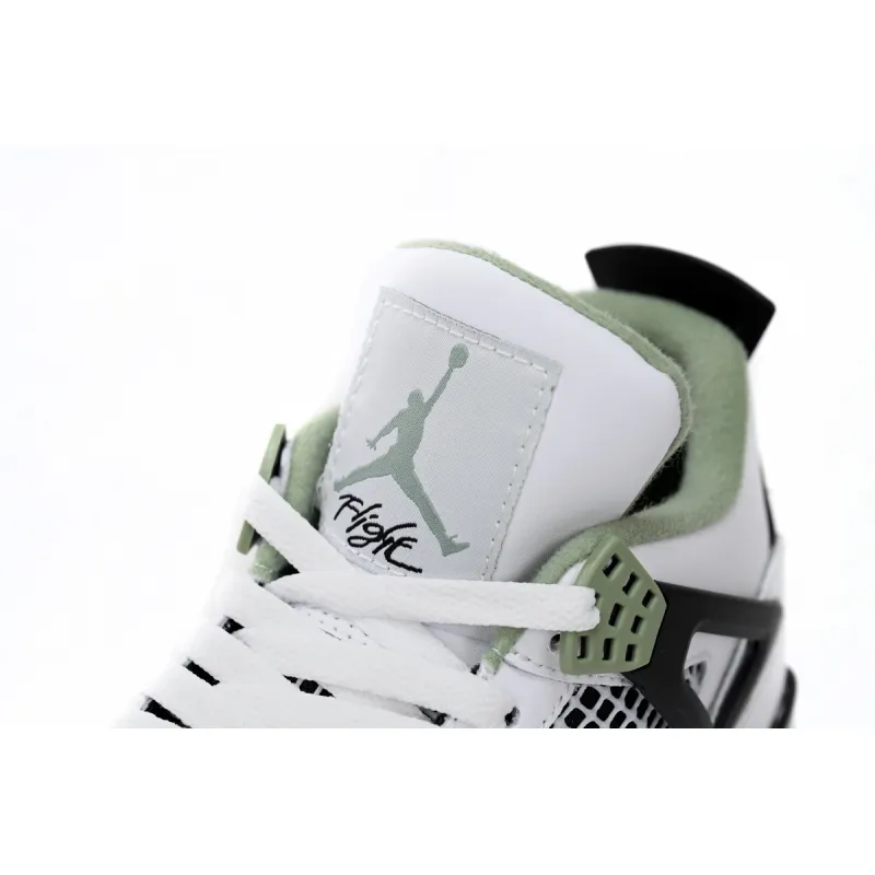 Air Jordan 4 WMNS “Oil Green”Seafoam (W) AQ9129-103