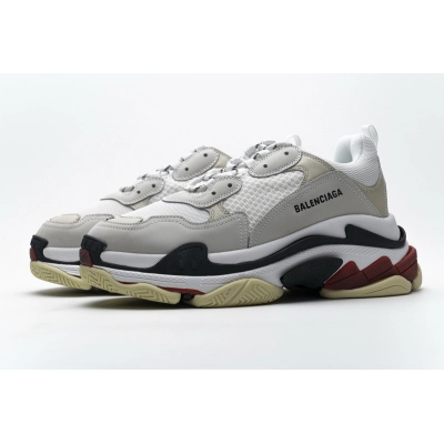 Get Balenciaga Triple S White Dark Grey Red 541624 W06E2 1790 01