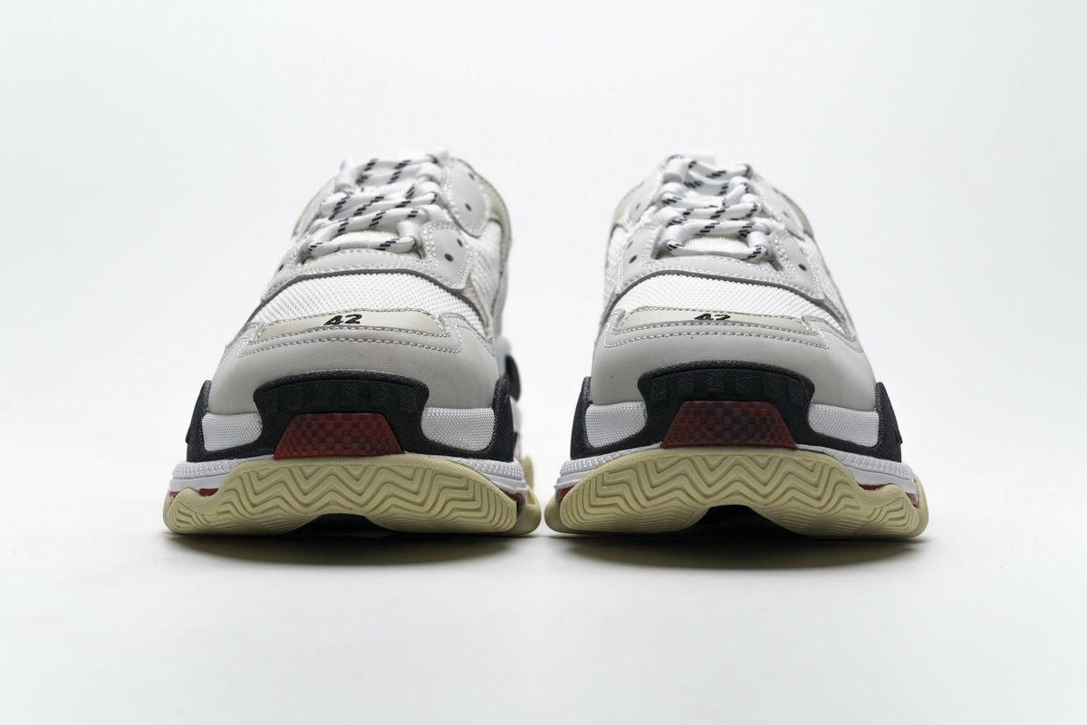 Get Balenciaga Triple S White Dark Grey Red 541624 W06E2 1790