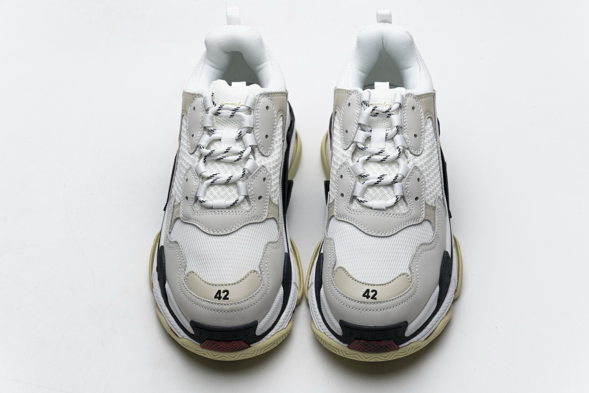 Get Balenciaga Triple S White Dark Grey Red 541624 W06E2 1790