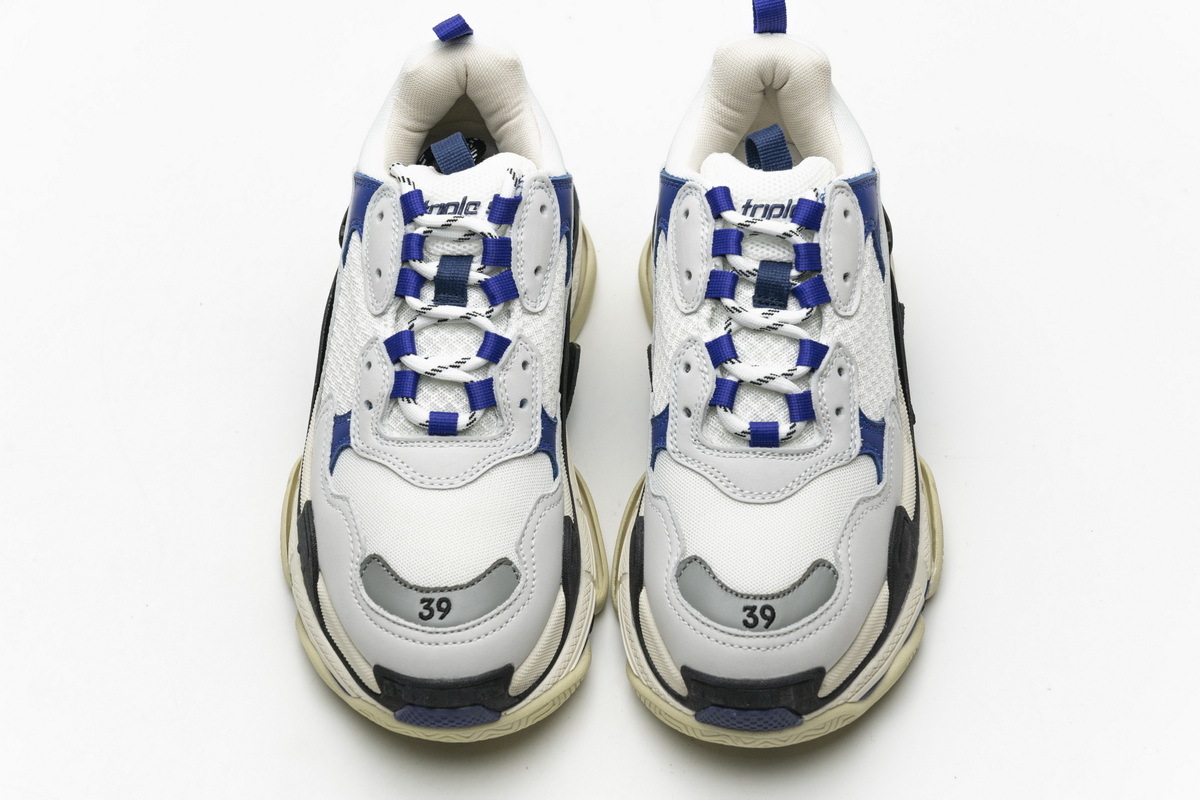 Get Balenciaga Triple S Black Blue Violet 490672 W09O5 1005