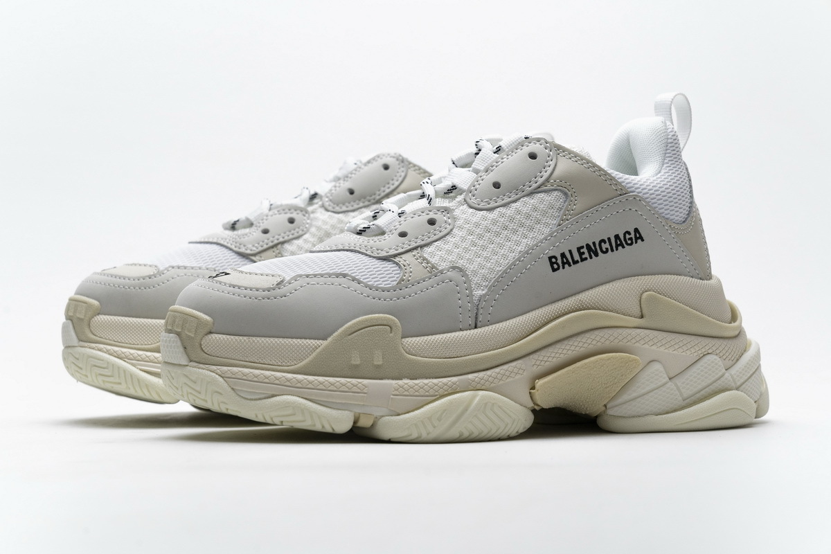 Get Balenciaga Triple S White 483546 W06F1 9000