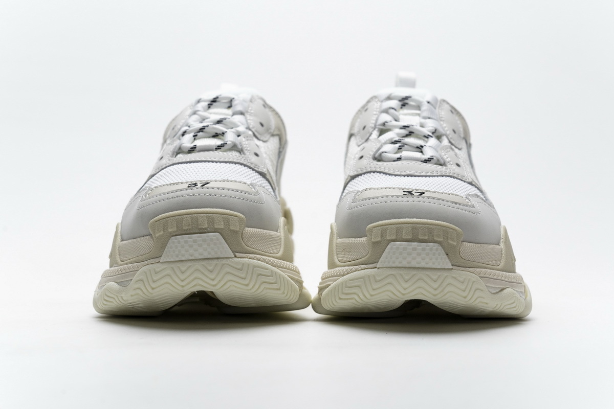 Get Balenciaga Triple S White 483546 W06F1 9000