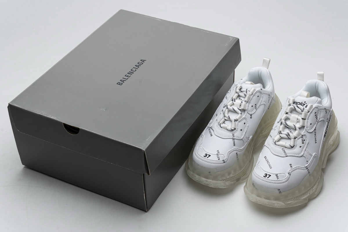 Get Balenciaga Triple S Letter White 524039 W09E1 2021