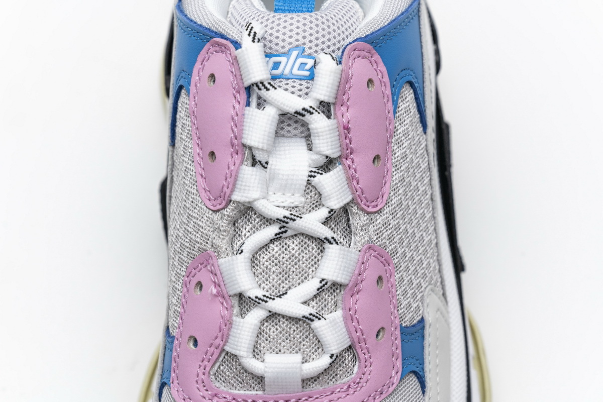 Get Balenciaga Triple S Pink Bright Blue 541624 W06E2 1150