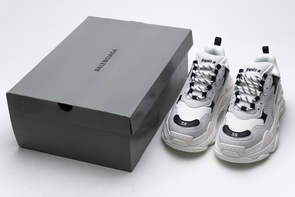 Get Balenciaga Triple S Black Grey 584088 W06E2 1769