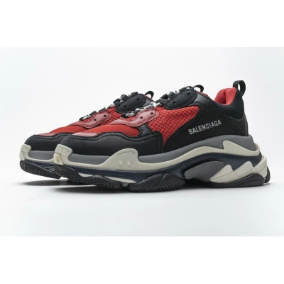 Get Balenciaga Triple S Black Red Grey 483513 W06E1 1006 01