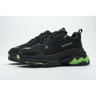 Get Balenciaga Triple S Black Green 524039 W2PW1 4881 01