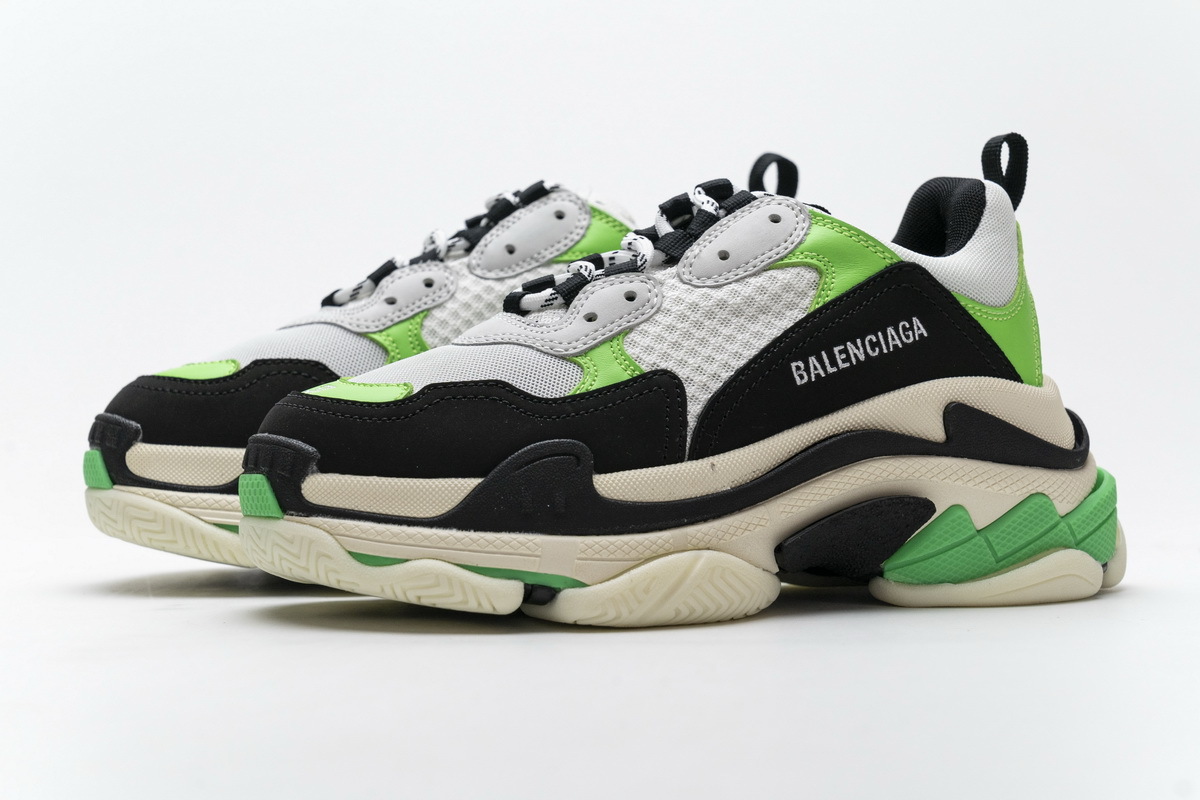 Get Balenciaga Triple S White Green 483513 W06E1 1008