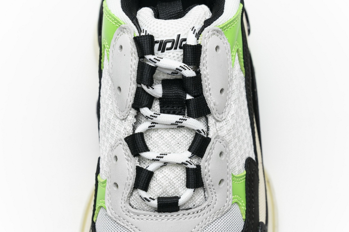 Get Balenciaga Triple S White Green 483513 W06E1 1008