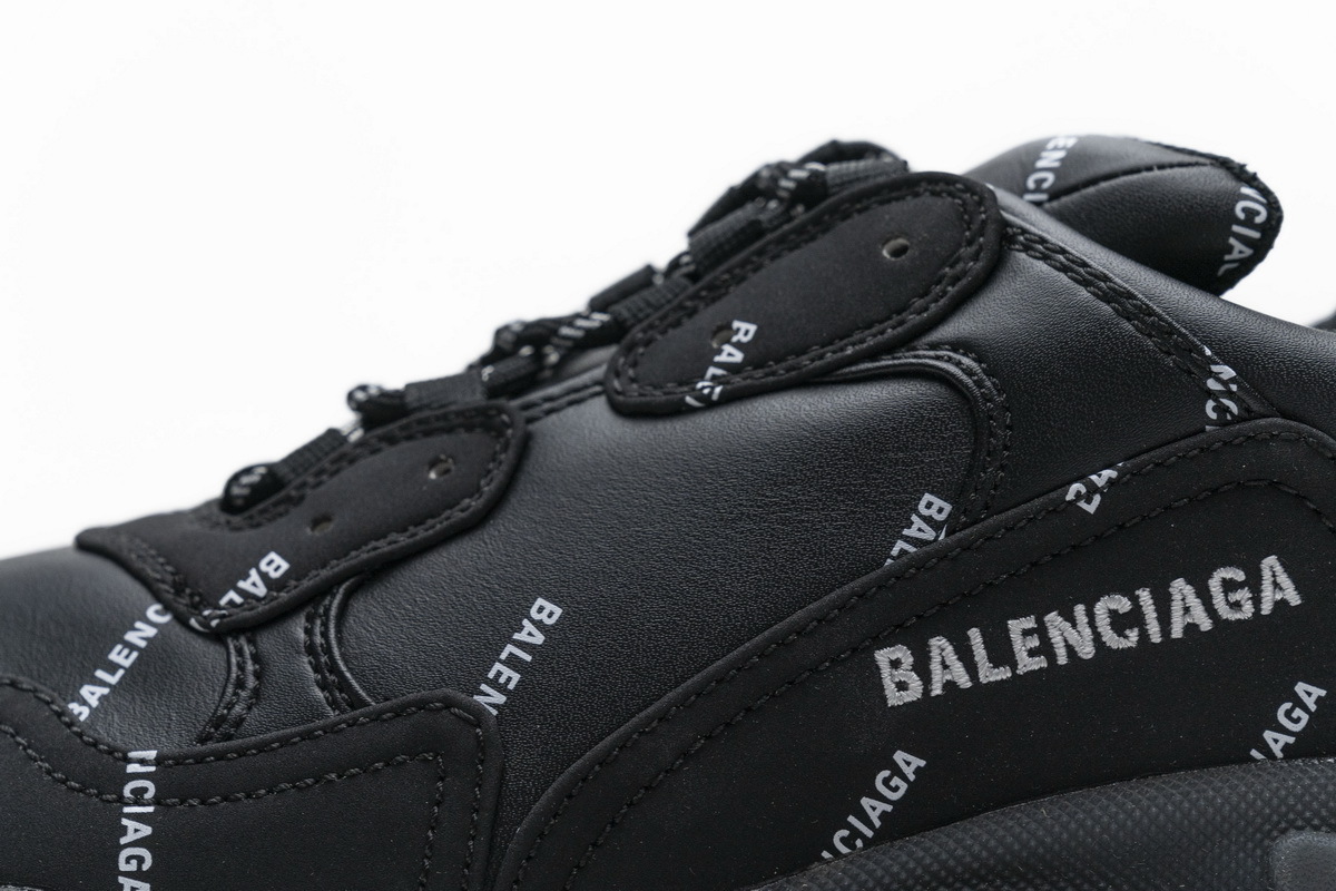 Get Balenciaga Triple S Letter Black 524039 W09E1 2021