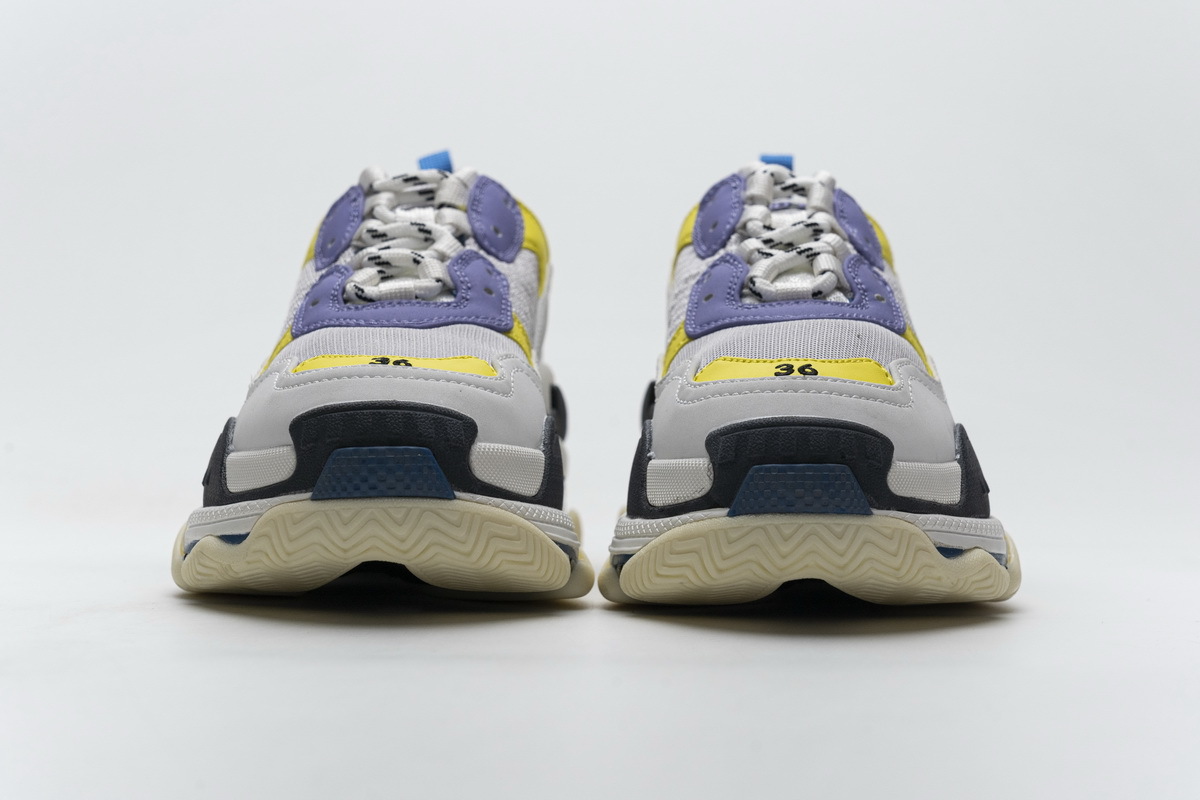 Get Balenciaga Triple S Black Grey Blue 541624 W06E2 7282