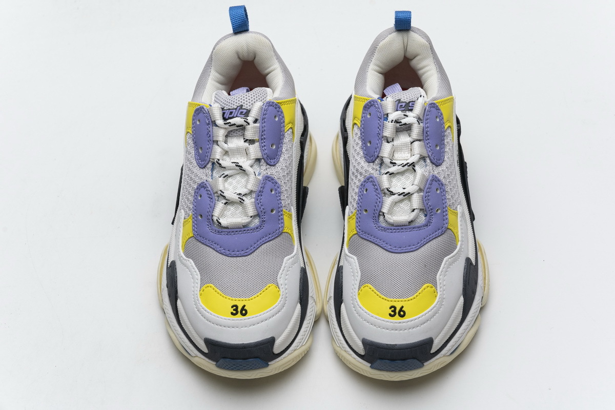 Get Balenciaga Triple S Black Grey Blue 541624 W06E2 7282