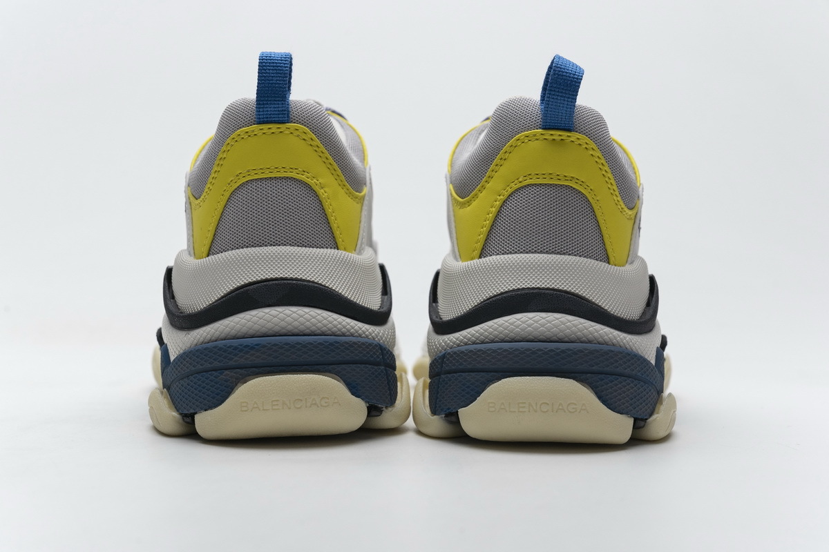 Get Balenciaga Triple S Black Grey Blue 541624 W06E2 7282