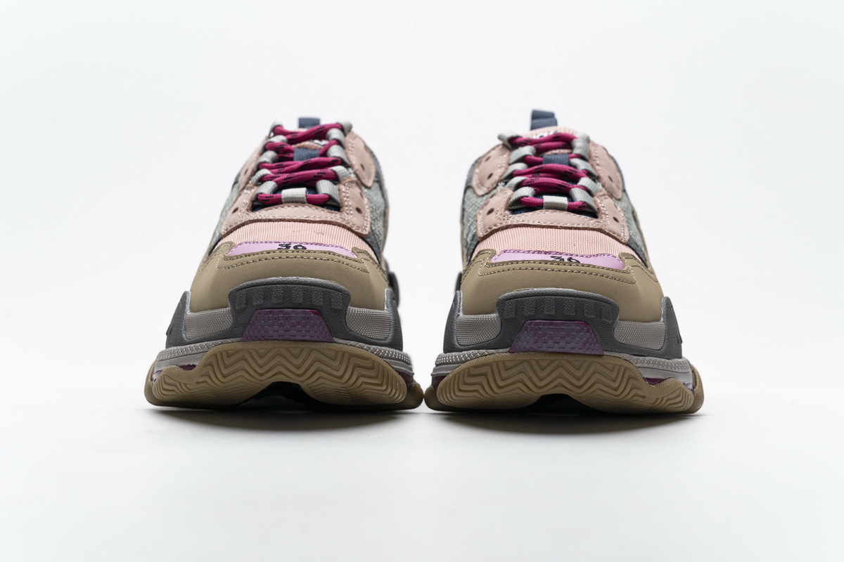 Get Balenciaga Triple S Grey Pink 490672 W09O5 1036