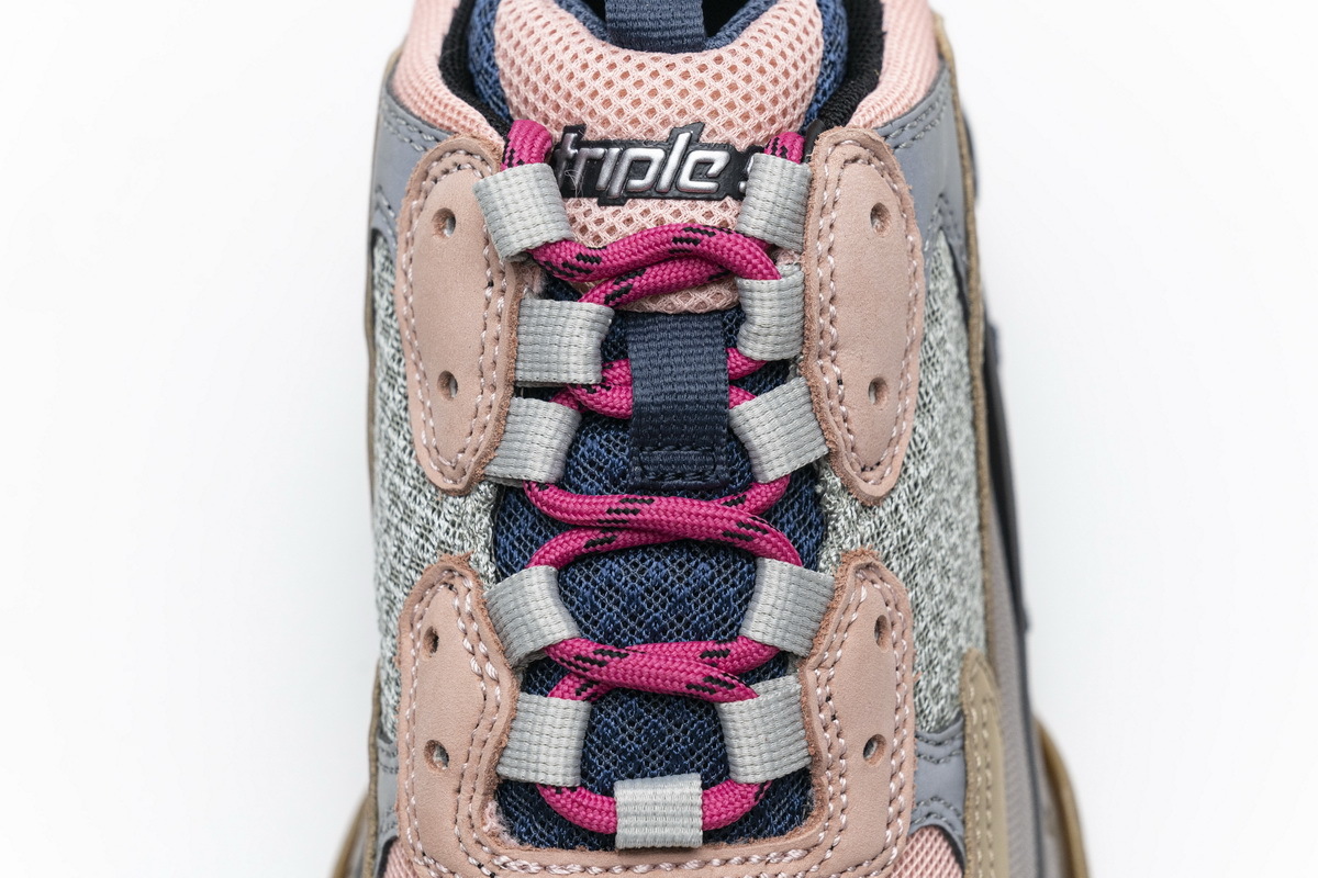 Get Balenciaga Triple S Grey Pink 490672 W09O5 1036