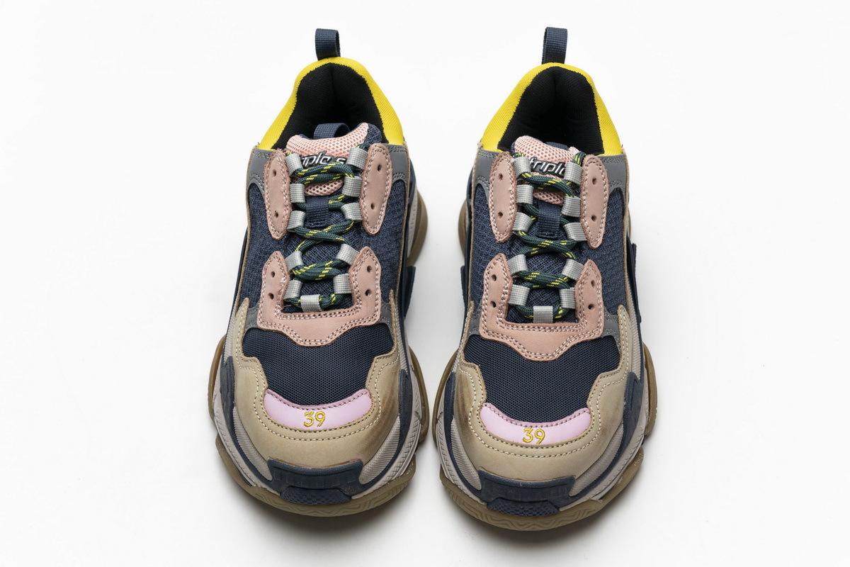 Get Balenciaga Triple S Grey Yellow 490672 W09O5 1027