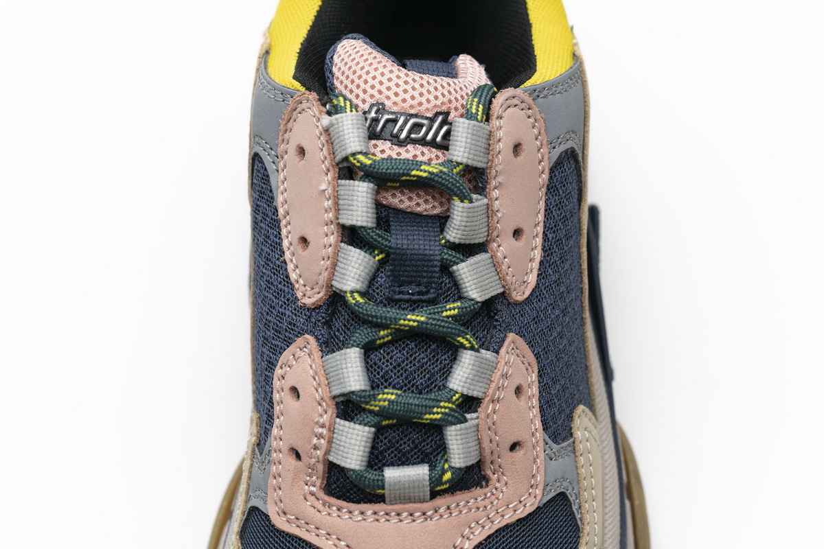 Get Balenciaga Triple S Grey Yellow 490672 W09O5 1027