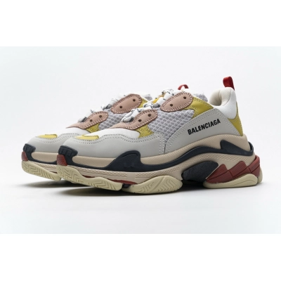Get Balenciaga Triple S Black Yellow Pink 490672 W09O5 9035 01