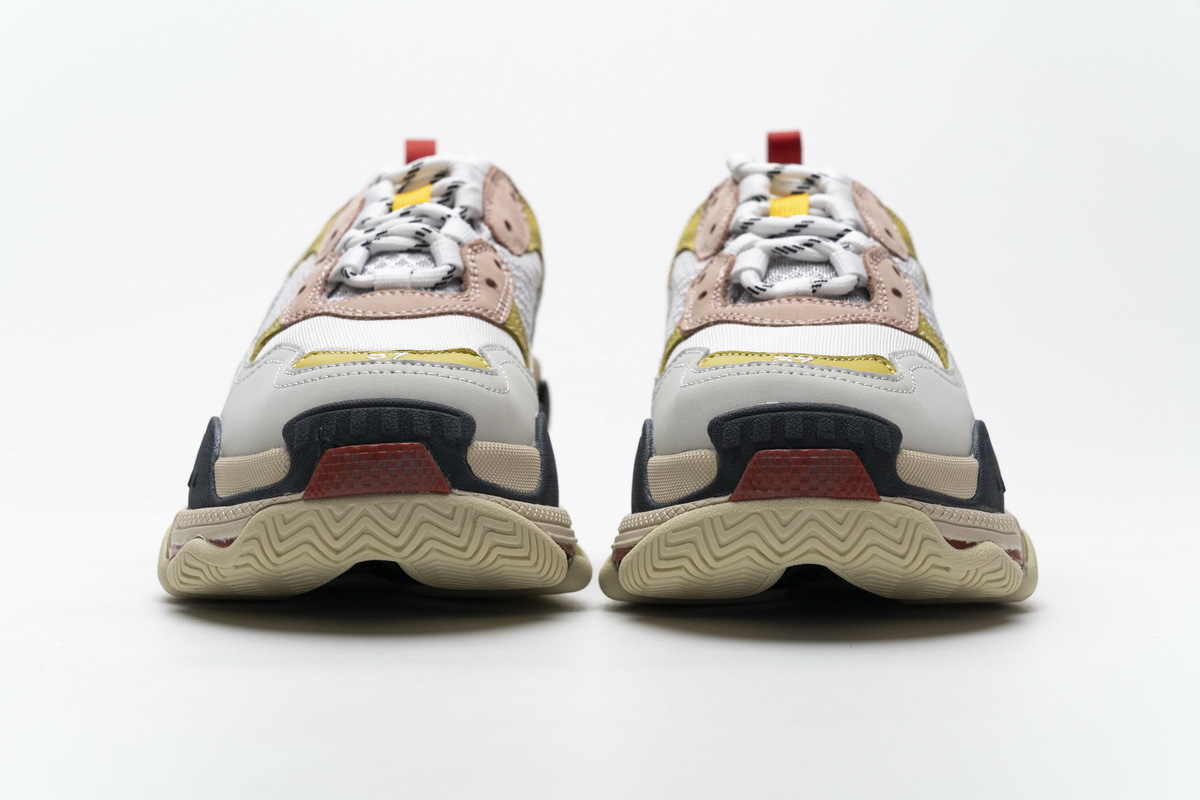 Get Balenciaga Triple S Black Yellow Pink 490672 W09O5 9035