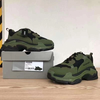 Get Balenciaga Triple S Army Green 536737 W2FW1 1978 01