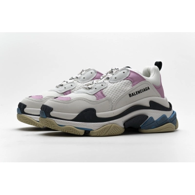 Get Balenciaga Triple S Blue Pink 541624 W06E2 7352 01