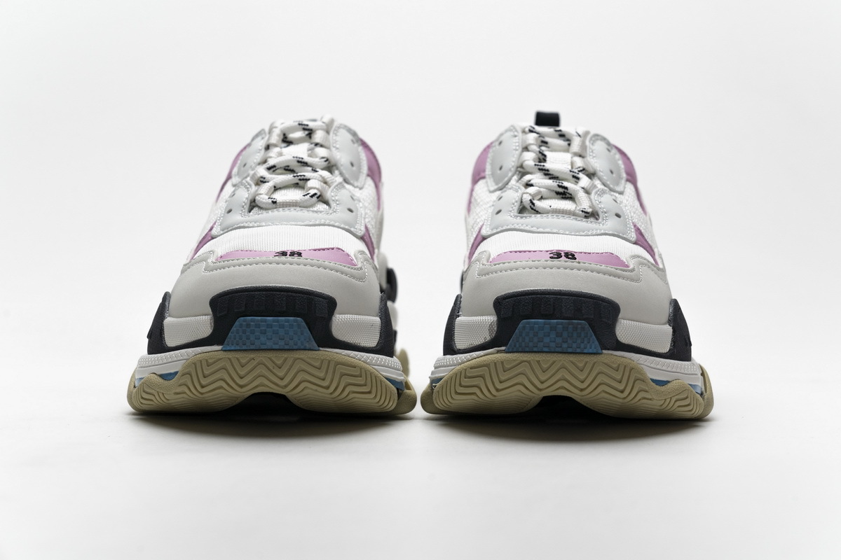 Get Balenciaga Triple S Blue Pink 541624 W06E2 7352