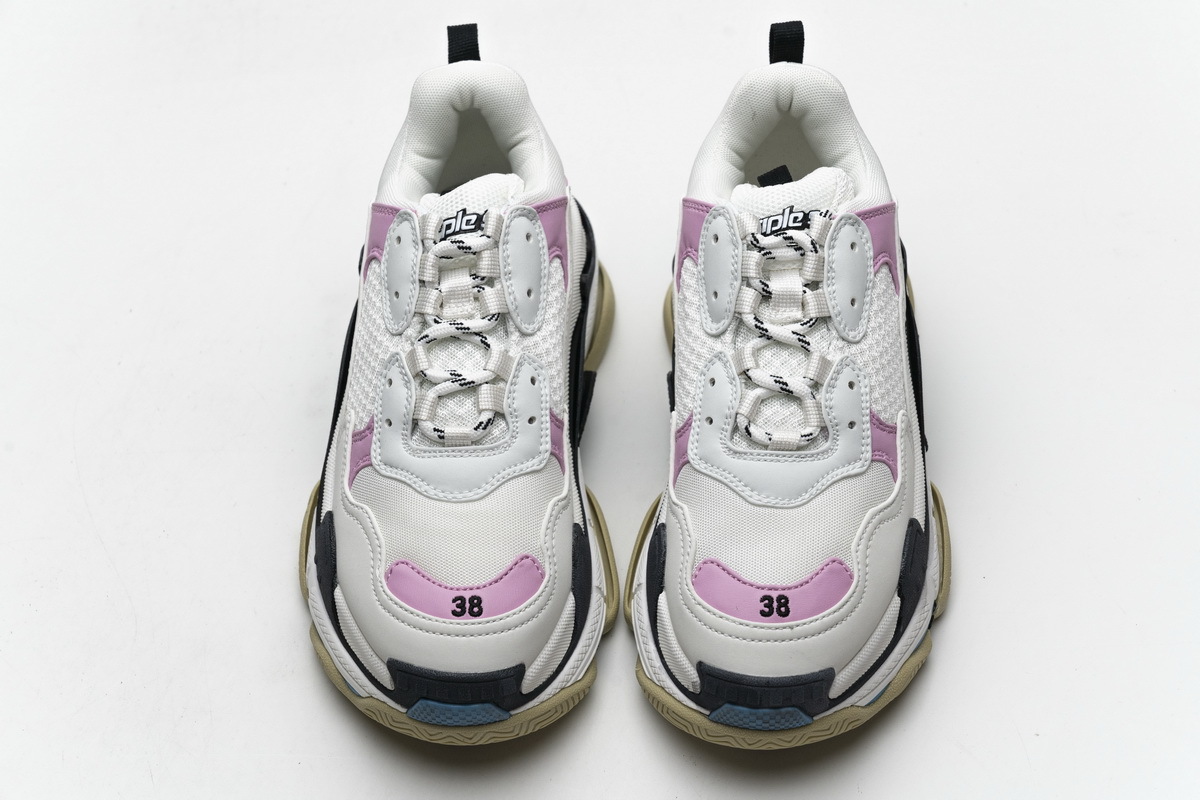 Get Balenciaga Triple S Blue Pink 541624 W06E2 7352