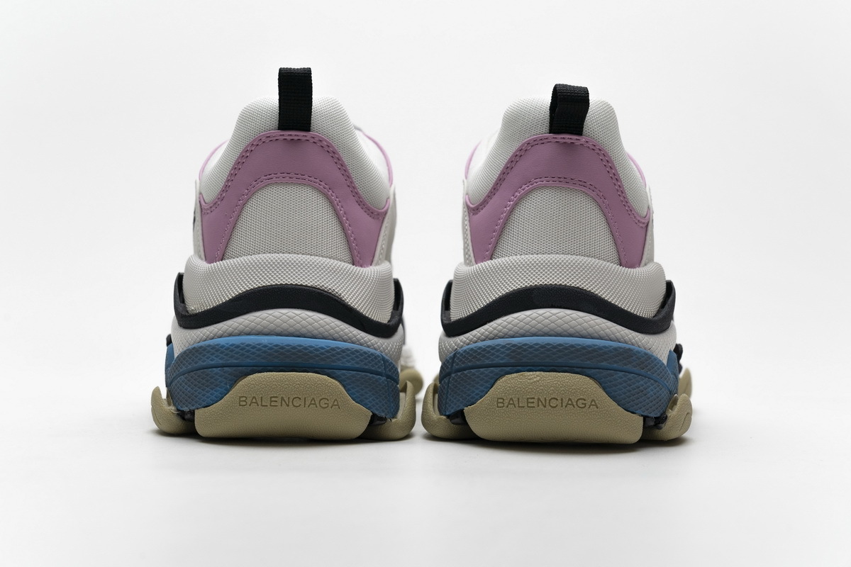 Get Balenciaga Triple S Blue Pink 541624 W06E2 7352