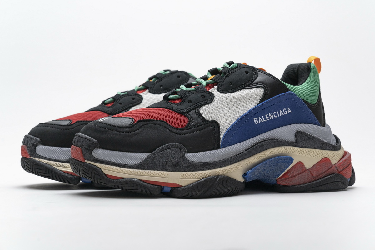 Get Balenciaga Triple S Green Red 490672 W09O5 1068