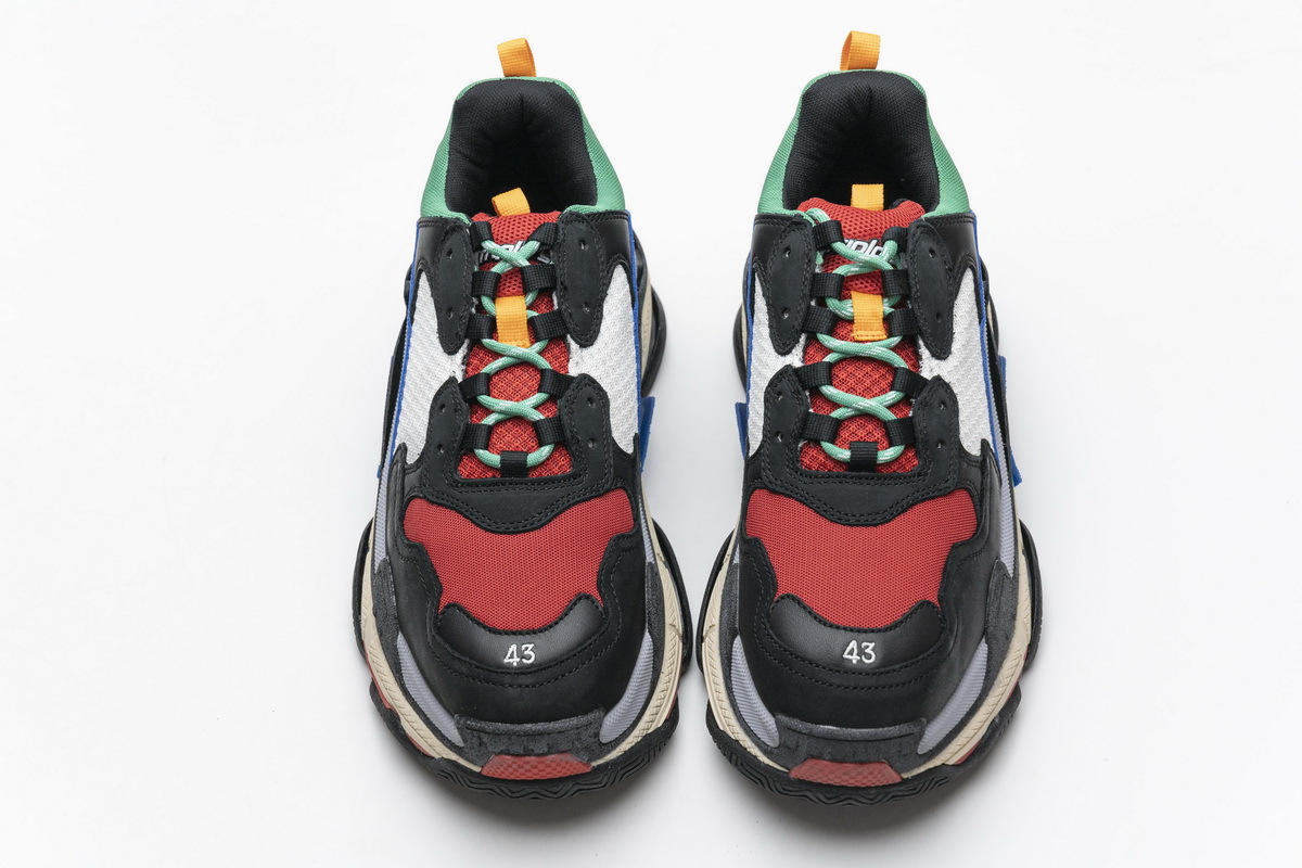Get Balenciaga Triple S Green Red 490672 W09O5 1068