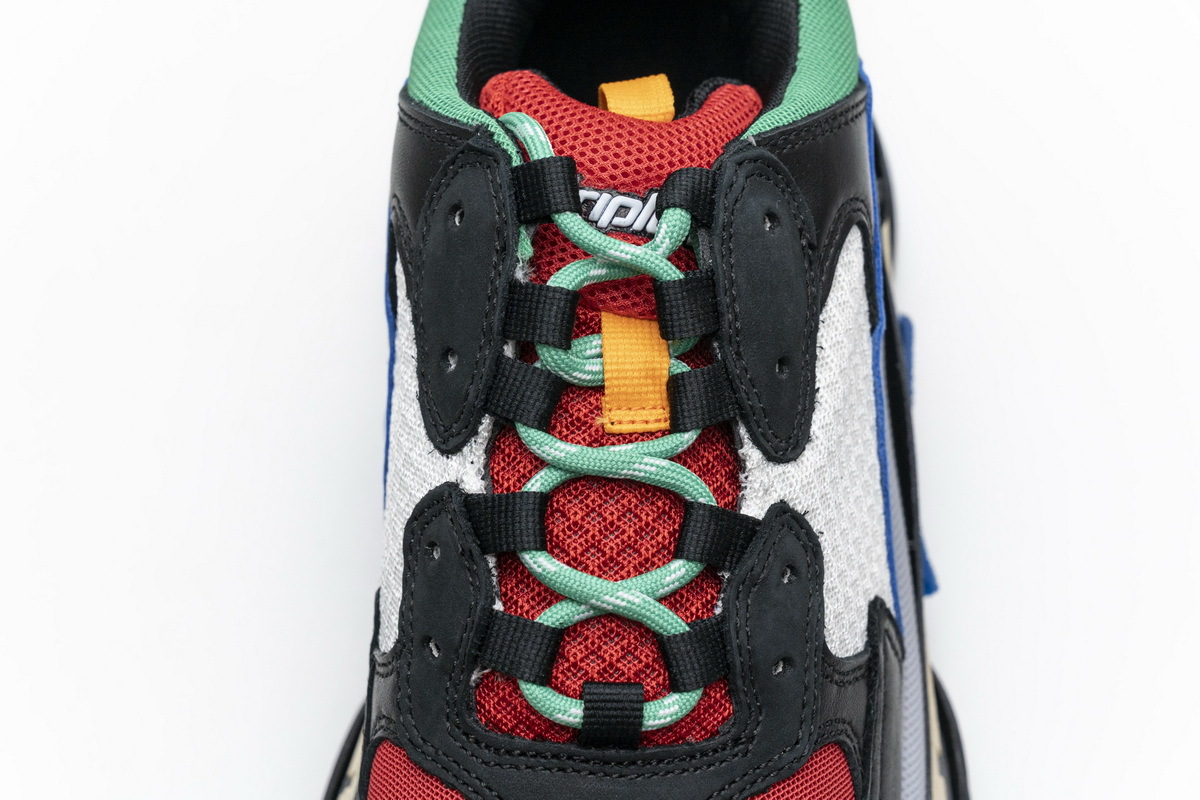 Get Balenciaga Triple S Green Red 490672 W09O5 1068