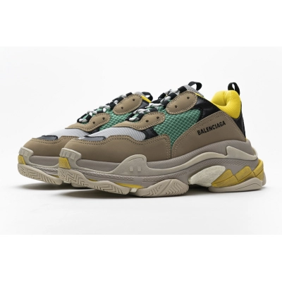Get Balenciaga Triple S Beige Green Yellow 483513 W06E3 7070 01