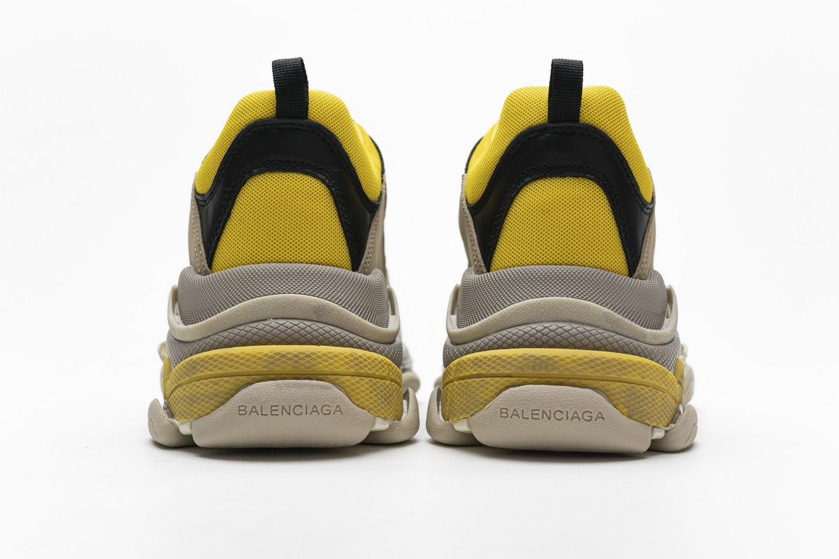 Get Balenciaga Triple S Beige Green Yellow 483513 W06E3 7070