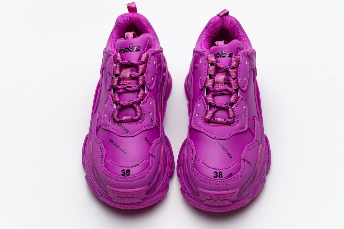 Get Balenciaga Triple S Letter Pulm Powder 524039 W2FA1 7634