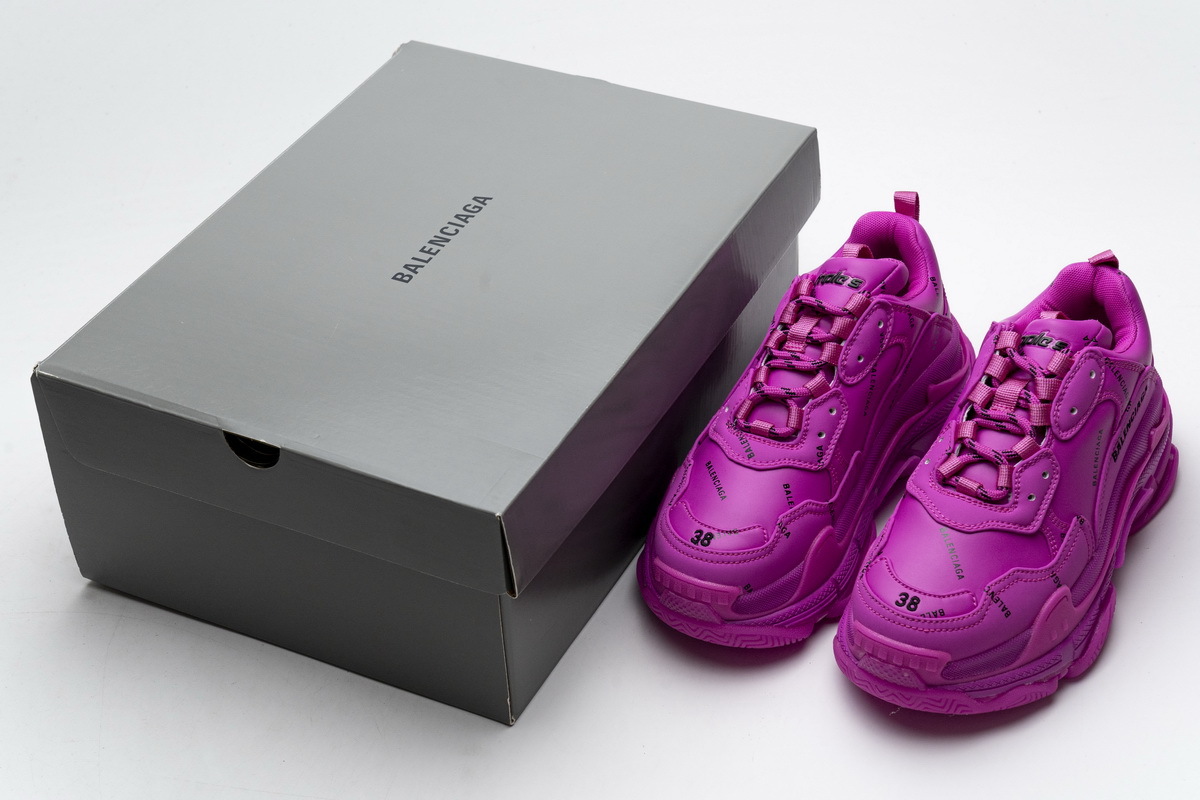 Get Balenciaga Triple S Letter Pulm Powder 524039 W2FA1 7634