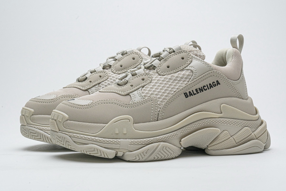 Get Balenciaga Triple S Rice Ash 534737 W2FW1 9700