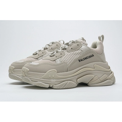 Get Balenciaga Triple S Rice Ash 534737 W2FW1 9700 01