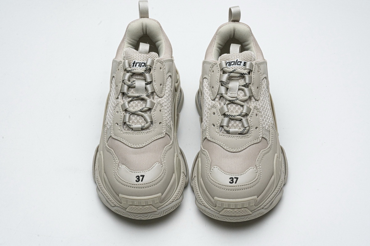 Get Balenciaga Triple S Rice Ash 534737 W2FW1 9700