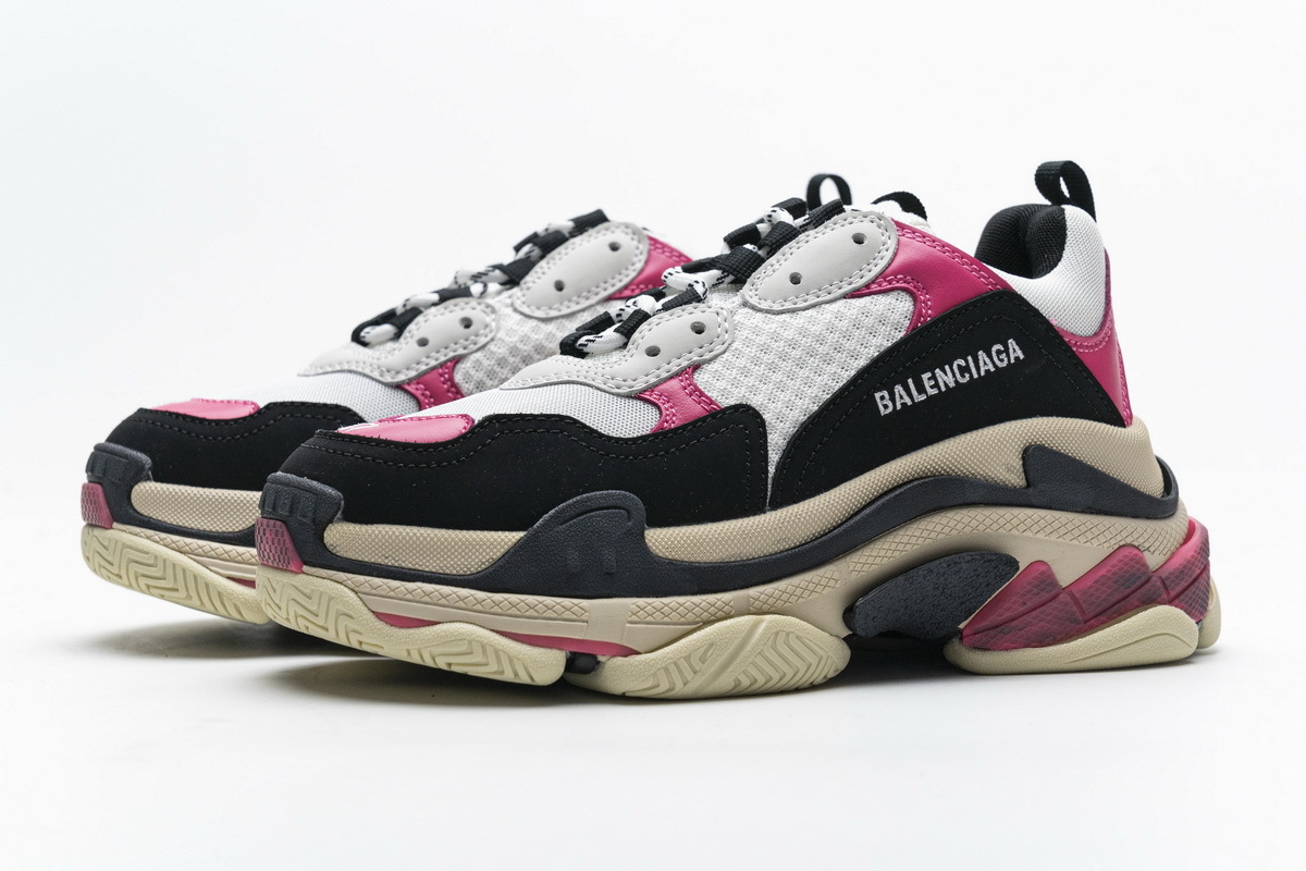 Get Balenciaga Triple S Black Pink 483513 W06E8 8080