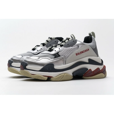 Get Balenciaga Triple S Grey Silver 541624 W06E2 7320 01