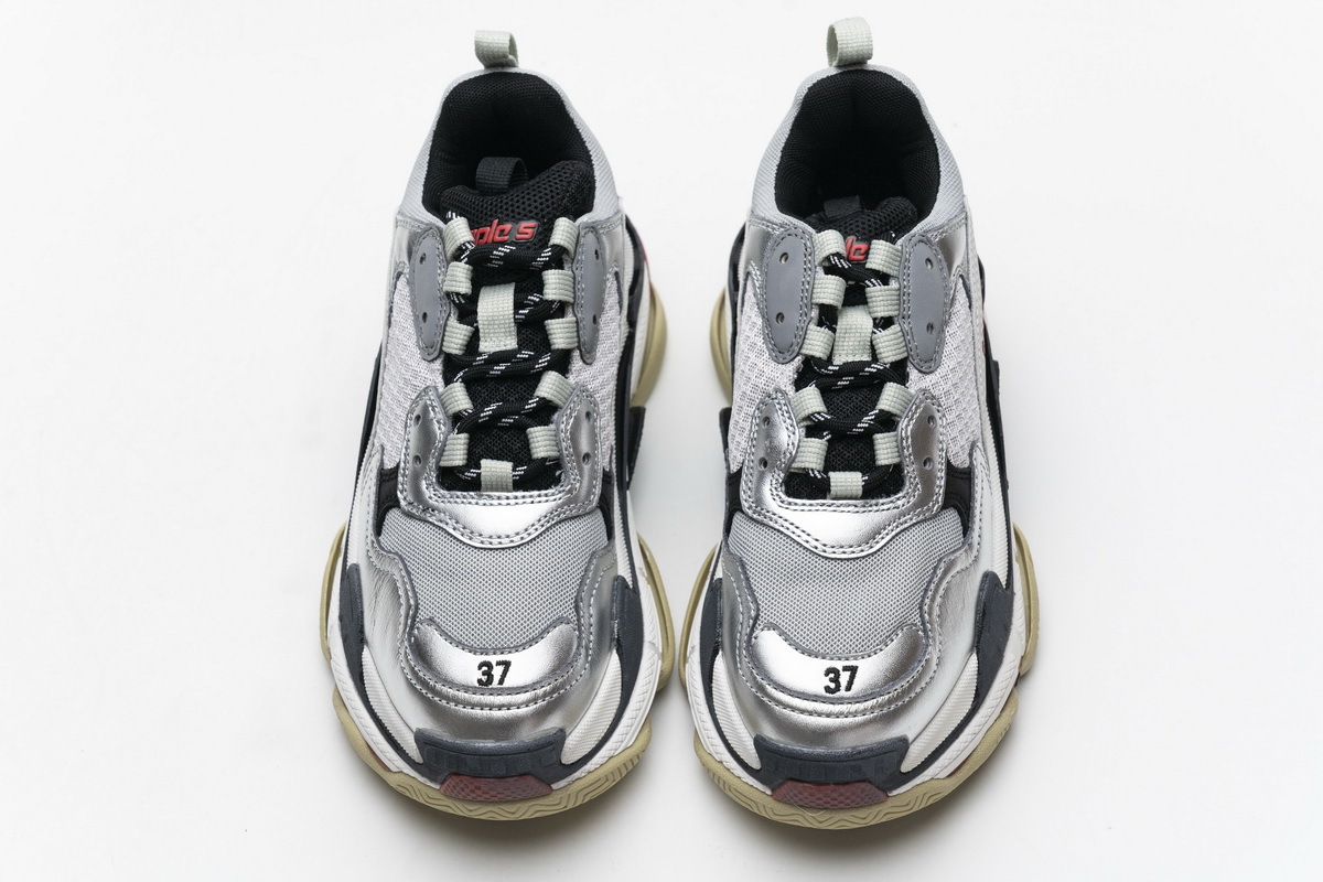 Get Balenciaga Triple S Grey Silver 541624 W06E2 7320