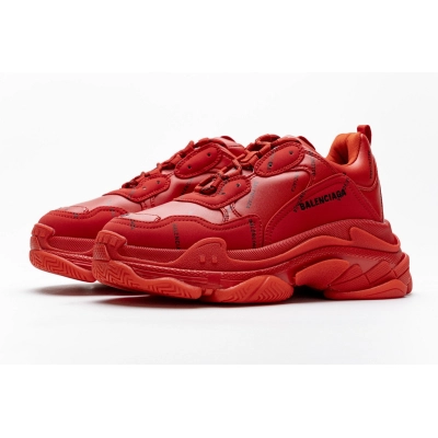 Get Balenciaga Triple S Letter Bright Red 524039 W2FA1 7632 01