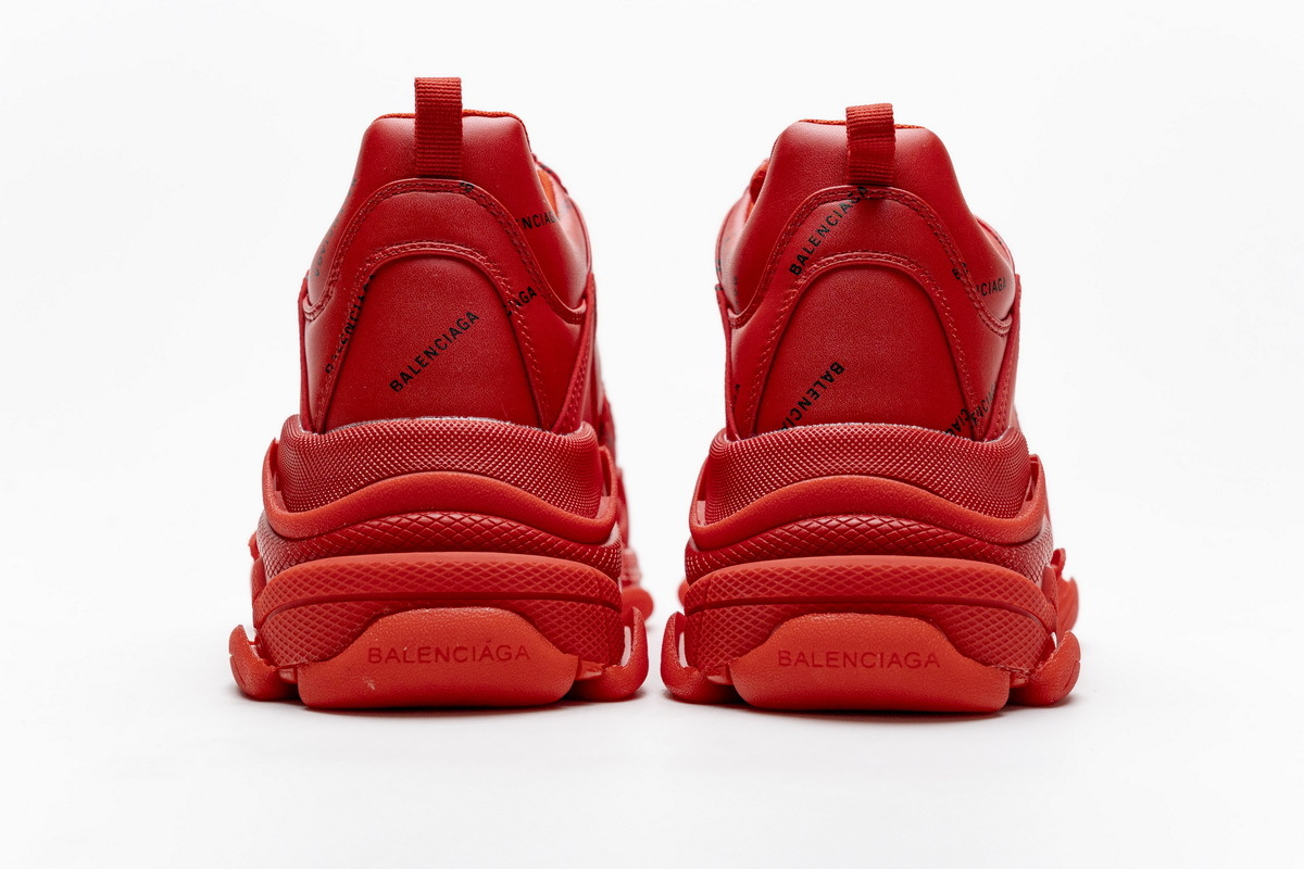 Get Balenciaga Triple S Letter Bright Red 524039 W2FA1 7632