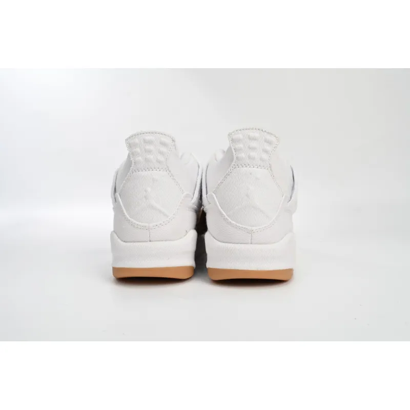 Get Replica Levis x Air Jordan 4 Levi's White AO2571-100